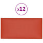 Wandpanelen 12 St 2,16 M² 60X30 Cm Kunstleer Rood