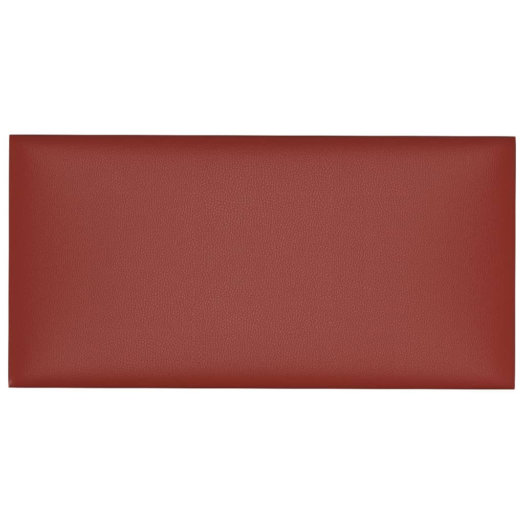 Wandpanelen 12 St 2,16 M² 60X30 Cm Kunstleer Wijnrood