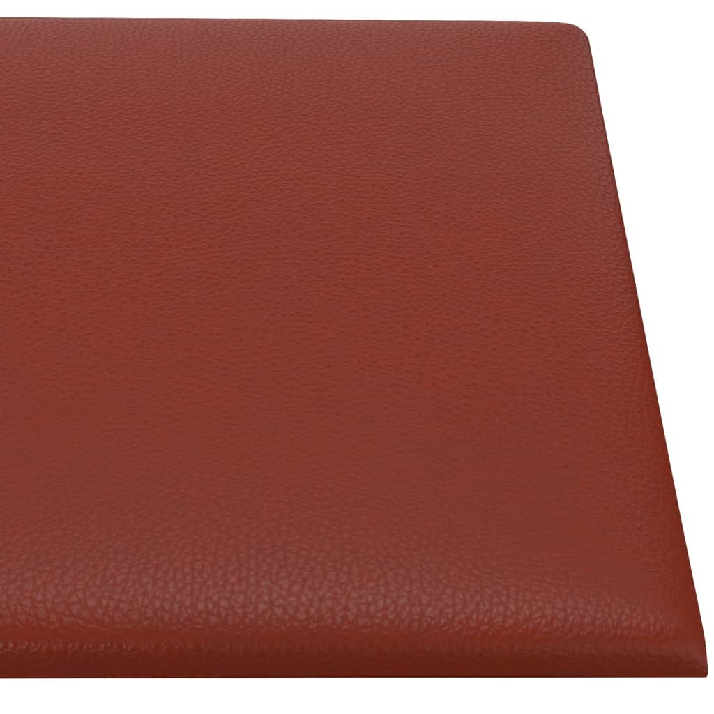 Wandpanelen 12 St 2,16 M² 60X30 Cm Kunstleer Wijnrood