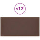Wandpanelen 12 St 2,16 M² 60X30 Cm Kunstleer Bruin