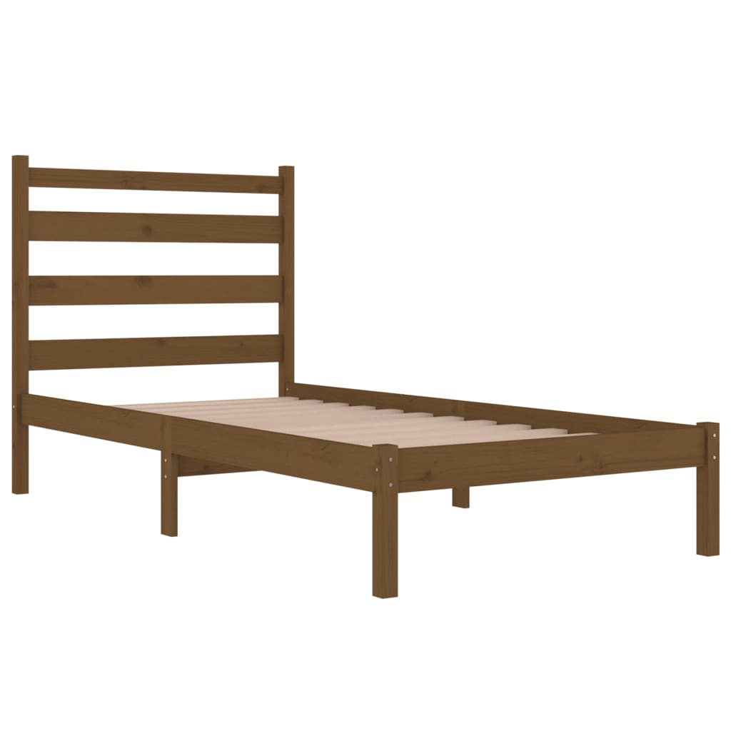 Bedframe Grenenhout Honingbruin 75X190 Cm 2Ft6 Small Single