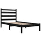 Bedframe Massief Grenenhout Zwart 75X190 Cm 2Ft6 Small Single