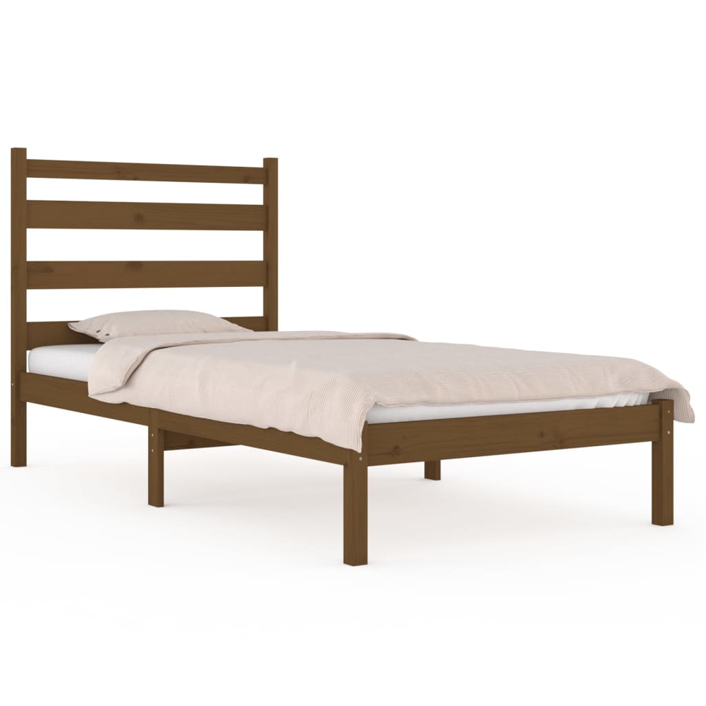 Bedframe Massief Grenenhout Honingbruin 90X190 Cm 3Ft Single