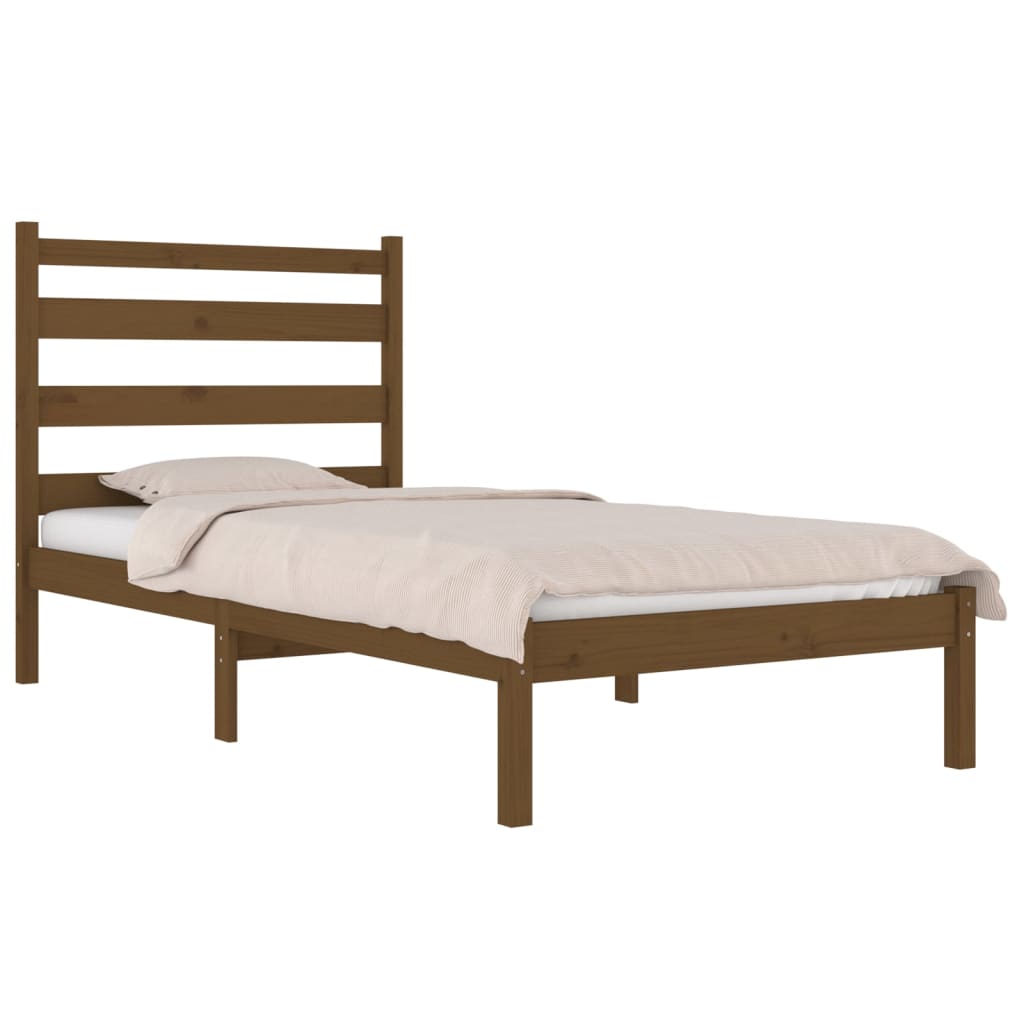 Bedframe Massief Grenenhout Honingbruin 90X190 Cm 3Ft Single