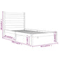 Bedframe Massief Grenenhout Zwart 90X190 Cm 3Ft Single