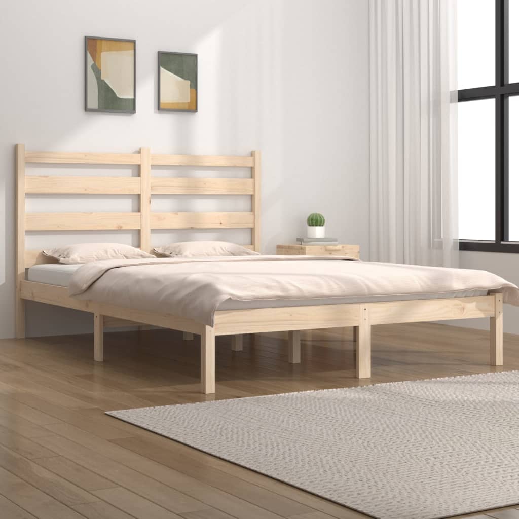 Bedframe Massief Grenenhout 135X190 Cm 4Ft6 Double