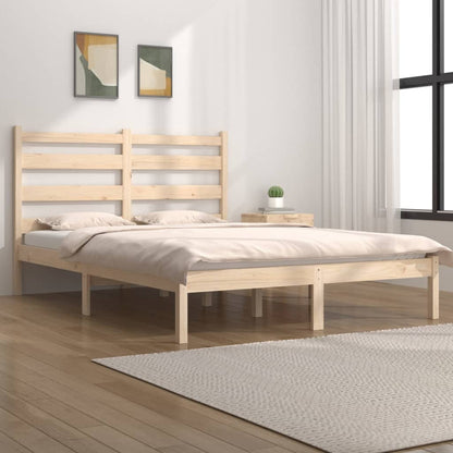 Bedframe Massief Grenenhout 135X190 Cm 4Ft6 Double