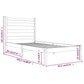 Bedframe Massief Grenenhout Zwart 90X200 Cm