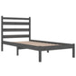 Bedframe Massief Grenenhout Grijs 100X200 Cm