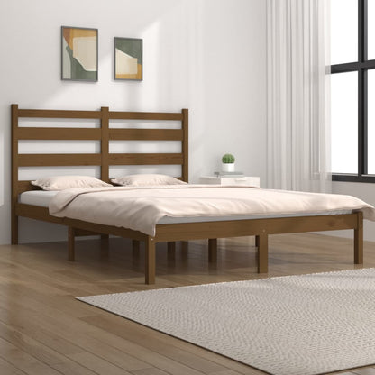 Bedframe Massief Grenenhout Honingbruin 160X200 Cm
