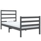 Bedframe Massief Grenenhout Grijs 75X190 Cm 2Ft6 Small Single