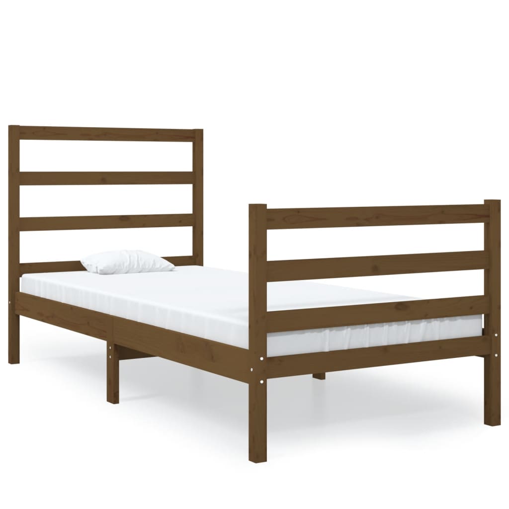 Bedframe Grenenhout Honingbruin 75X190 Cm 2Ft6 Small Single