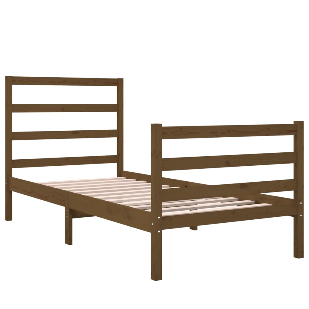 Bedframe Grenenhout Honingbruin 75X190 Cm 2Ft6 Small Single