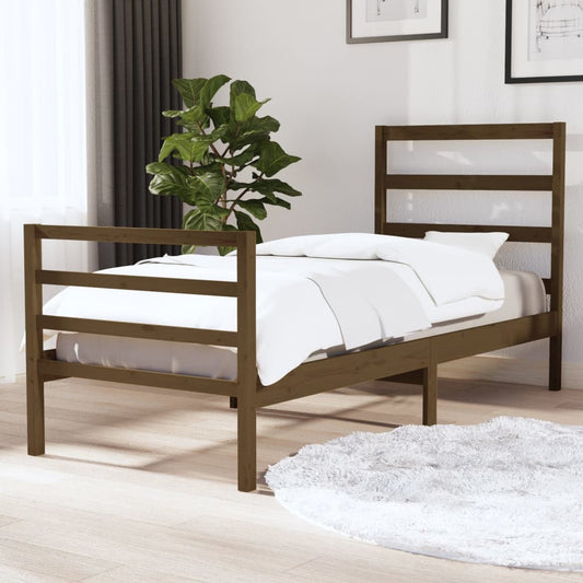 Bedframe Grenenhout Honingbruin 75X190 Cm 2Ft6 Small Single