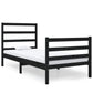Bedframe Massief Grenenhout Zwart 75X190 Cm 2Ft6 Small Single