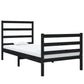 Bedframe Massief Grenenhout Zwart 75X190 Cm 2Ft6 Small Single