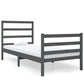Bedframe Massief Grenenhout Grijs 90X190 Cm 3Ft Single