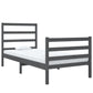 Bedframe Massief Grenenhout Grijs 90X190 Cm 3Ft Single