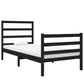 Bedframe Massief Grenenhout Zwart 90X190 Cm 3Ft Single