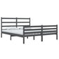 Bedframe Massief Grenenhout Grijs 135X190 Cm 4Ft6 Double