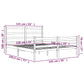 Bedframe Massief Grenenhout Grijs 135X190 Cm 4Ft6 Double