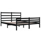 Bedframe Massief Grenenhout Zwart 135X190 Cm 4Ft6 Double