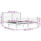Bedframe Massief Grenenhout Zwart 135X190 Cm 4Ft6 Double