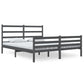 Bedframe Massief Grenenhout Grijs 140X190 Cm