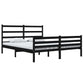 Bedframe Massief Grenenhout Zwart 140X190 Cm