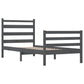 Bedframe Massief Grenenhout Grijs 90X200 Cm