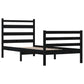 Bedframe Massief Grenenhout Zwart 90X200 Cm