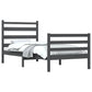Bedframe Massief Grenenhout Grijs 100X200 Cm