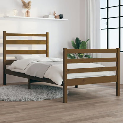 Bedframe Massief Grenenhout Honingbruin 100X200 Cm