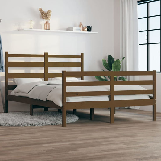 Bedframe Massief Grenenhout Honingbruin 120X200 Cm