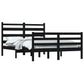 Bedframe Massief Grenenhout Zwart 140X200 Cm