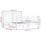Bedframe Massief Grenenhout Zwart 140X200 Cm