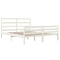 Bedframe Massief Grenenhout Wit 150X200 Cm 5Ft King Size