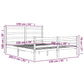 Bedframe Massief Grenenhout Wit 150X200 Cm 5Ft King Size