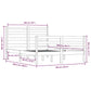 Bedframe Massief Grenenhout Grijs 160X200 Cm