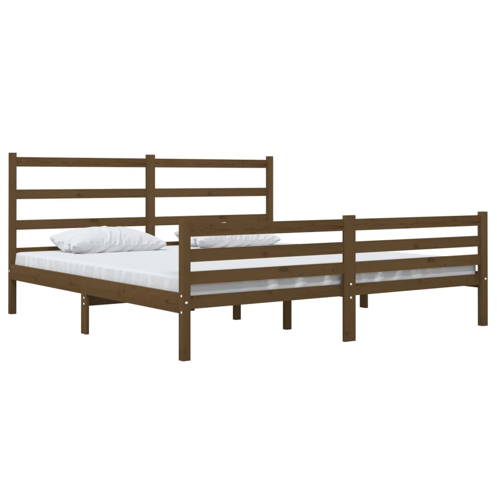 Bedframe Grenenhout Honingbruin 180X200 Cm 6Ft Super King