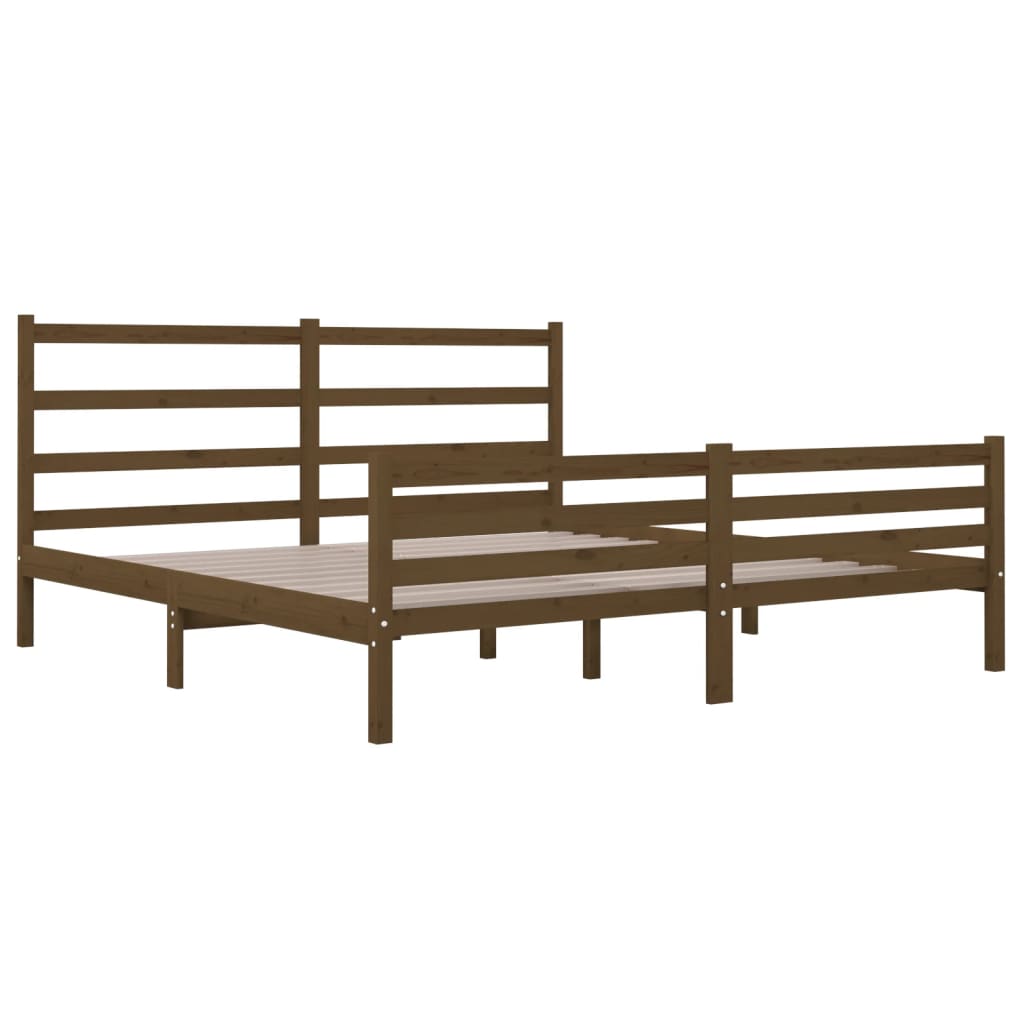 Bedframe Grenenhout Honingbruin 180X200 Cm 6Ft Super King