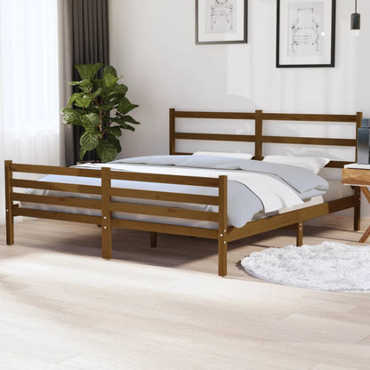 Bedframe Grenenhout Honingbruin 180X200 Cm 6Ft Super King