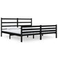 Bedframe Massief Grenenhout Zwart 180X200 Cm 6Ft Super King