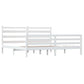 Bedframe Massief Grenenhout Wit 200X200 Cm