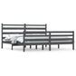 Bedframe Massief Grenenhout Grijs 200X200 Cm