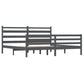 Bedframe Massief Grenenhout Grijs 200X200 Cm