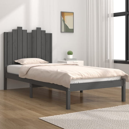 Bedframe Massief Grenenhout Grijs 90X200 Cm