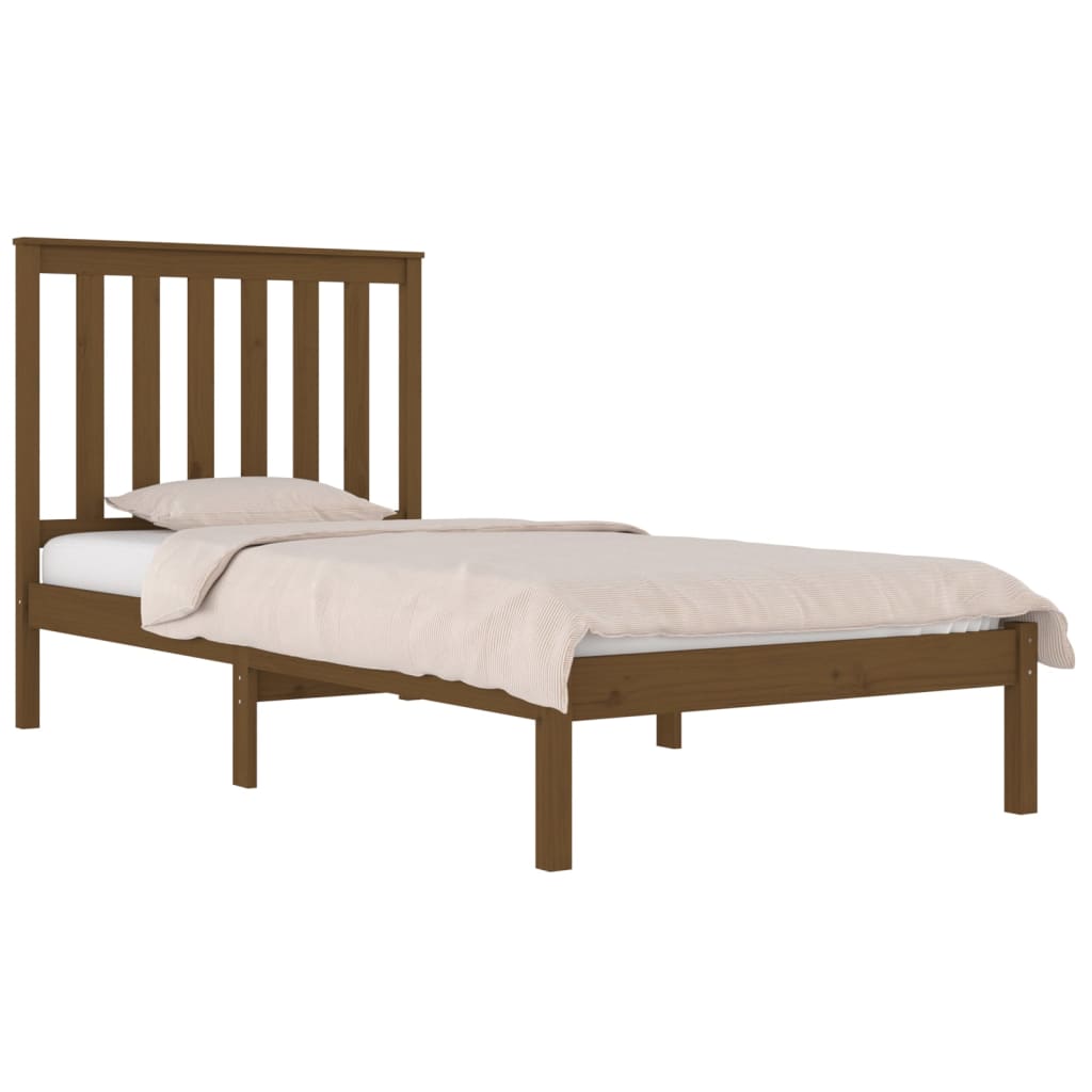 Bedframe Grenenhout Honingbruin 75X190 Cm 2Ft6 Small Single