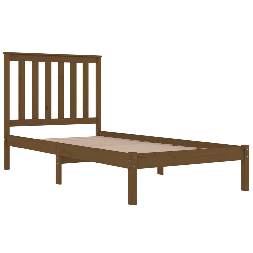 Bedframe Grenenhout Honingbruin 75X190 Cm 2Ft6 Small Single