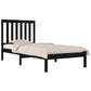 Bedframe Massief Grenenhout Zwart 100X200 Cm